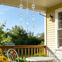 3Pcs Glass Hanging Suncatchers&nbsp;HJEW-TADJ0017
