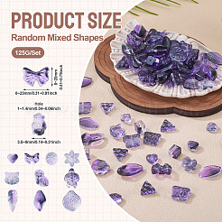 125G Gradient Color Transparent Glass Beads&nbsp;GLAA-TA0003-58B
