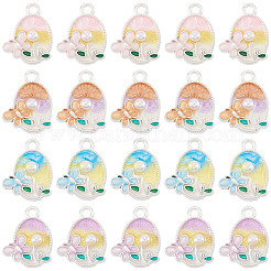 32Pcs 4 Colors Alloy Enamel Pendants&nbsp;FIND-TA0008-76A