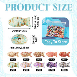 50Pcs 10 Colors Synthetic Turquoise Beads&nbsp;TURQ-TA0001-08