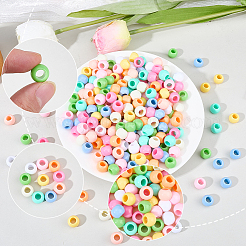 300Pcs 10 Colors Opaque Acrylic Beads&nbsp;SACR-SP0001-53B