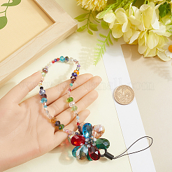 Flower Glass & Crystal Beads Mobile Straps&nbsp;FIND-WH20004-41