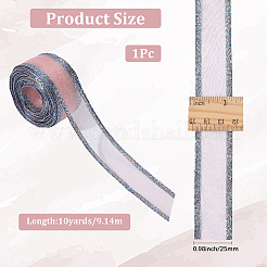Sparkle Polyester & Metallic Mesh Ribbon for Bowknot Making&nbsp;OCOR-WH20007-19D
