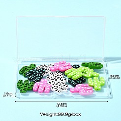 20Pcs 5 Colors Cactus Food Grade Eco-Friendly Silicone Focal Beads&nbsp;SIL-CJ0001-74
