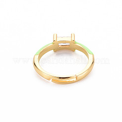 Brass Enamel Cuff Rings&nbsp;RJEW-T016-23-NF