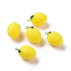 Opaque Resin Fruit Pendants&nbsp;X-RESI-H144-04