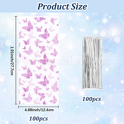 Plum Butterfly Printed OPP Cellophane Candy Packaging Bags&nbsp;ABAG-WH20005-41