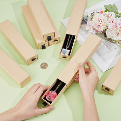 Rectangle Paper Necklace Storage Gift Drawer Case&nbsp;CON-WH0095-128B
