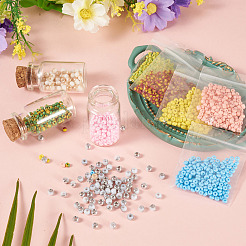 45G 9 Colors Two Tone Opaque Colours Glass Seed Beads&nbsp;SEED-TA0001-22