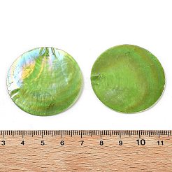 Spray Painted Natural Capiz Shell Pendants&nbsp;SSHEL-Z002-01A