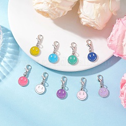 9Pcs Alloy Enamel Pendant Decorations&nbsp;HJEW-JM04322