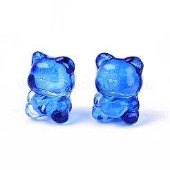 Baking Paint Transparent Glass Beads&nbsp;DGLA-N018-02B
