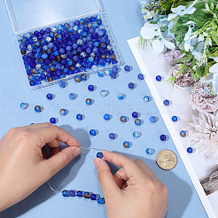 300Pcs 5 Styles Baking Paint Crackle Glass Beads&nbsp;CCG-PA0001-06