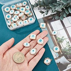 32Pcs 4 Style Rack Plating Alloy Enamel Pendants&nbsp;FIND-FH0004-13