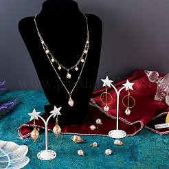 24Pcs 6 Style ABS Plastic Imitation Pearl Wire Wrapped Pendants&nbsp;KK-SW0001-07