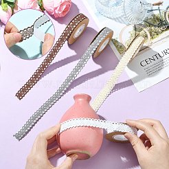 4 Rolls Self-adhesive Cotton Ribbons&nbsp;SRIB-CJ0001-03