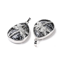 Natural Snowflake Obsidian Pendants&nbsp;X-G-G900-01P-13