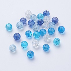 Baking Paint Crackle Glass Beads&nbsp;DGLA-X0006-8mm-11