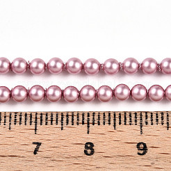 Baking Paint Pearlized Glass Pearl Bead Strands&nbsp;HY-N002-3mm-C01