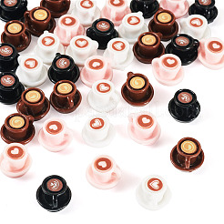 40Pcs 4 Colors Resin Coffee Miniature Ornaments&nbsp;FIND-TA0006-60