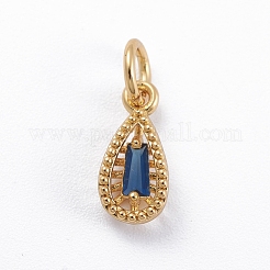 Brass Micro Pave Cubic Zirconia Pendants&nbsp;ZIRC-E164-63G