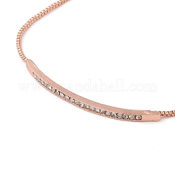 Alloy Crystal Rhinestone Box Chain Slider Bracelets&nbsp;LS-BJEW-F469-01RG