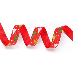Christmas Printed Grosgrain Ribbon for Christmas Gift Package&nbsp;SRIB-D011-16mm-01