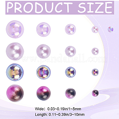 Resin Rhinestone and ABS Cabochons Sets&nbsp;RESI-WH0029-51A