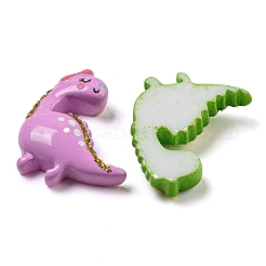 Opaque Resin Decoden Cabochons with Glitter Powder&nbsp;RESI-P037-04