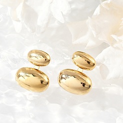 304 Stainless Steel Oval Stud Earrings&nbsp;EJEW-M073-08G