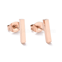 Cuboid 304 Stainless Steel Stud Crawler Earrings&nbsp;EJEW-O052-45
