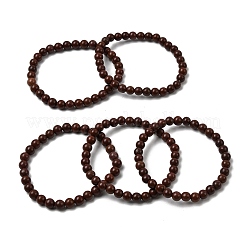 Natural Coffee Jasper Beads Bracelets&nbsp;BJEW-A153-01A