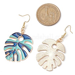 Leaf Alloy Enamel Dangle Earrings&nbsp;EJEW-JE06184