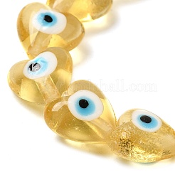 Heart Evil Eye Lampwork Bead Strands&nbsp;LAMP-R119-06
