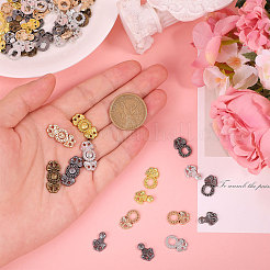 50Pcs 5 Colors Flower Alloy Snap Lock Clasps&nbsp;FIND-GL0002-03