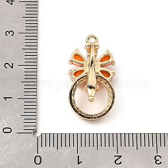 Brass with Cubic Zirconia Fold Over Clasps&nbsp;KK-G484-01B-G