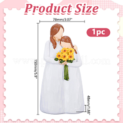 Mother & Daughter Resin Sculpture Display Decorations&nbsp;DJEW-WH0053-82A