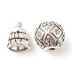 Tibetan Style Alloy 3 Hole Guru Beads&nbsp;FIND-A031-01AS