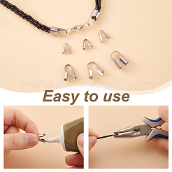 195Pcs 6 Styles 304 Stainless Steel Cord Ends&nbsp;FIND-GA0004-07