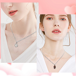 2 Sets 304 Stainless Steel Macrame Pouch Empty Stone Holder for Pendant Necklaces Making&nbsp;NJEW-SC0001-29