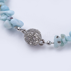 Natural Larimar Bracelets&nbsp;BJEW-JB03476-04