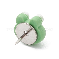 Frog Resin Cabochon Map Pins&nbsp;AJEW-TB00011-02