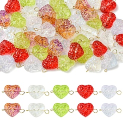 50Pcs Glass Connector Charms&nbsp;PALLOY-FZ00019
