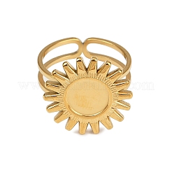Stainless Steel Cuff Ring Findings&nbsp;PW-WG67428-11