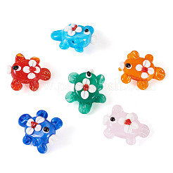 6Pcs 6 Colors Handmade Lampwork Bumpy Beads Strands&nbsp;LAMP-TA0001-45