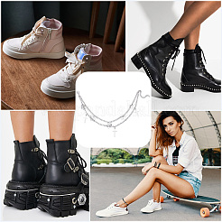 Alloy Shoe Decoration Double Chain&nbsp;AJEW-WH20048-20P
