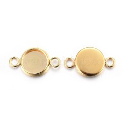 201 Stainless Steel Cabochon Connector Settings&nbsp;X-STAS-F191-15G-A