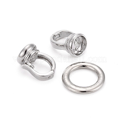 Brass Fold Over Clasps&nbsp;KK-F0297-23-NR