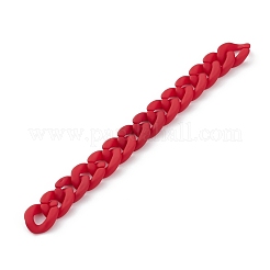 Handmade Rubberized Style Acrylic Curb Chains&nbsp;AJEW-JB00855-03