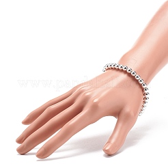Synthetic Hematite Round Beaded Stretch Bracelet&nbsp;BJEW-JB08582-02